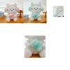 Adorable Cat Earphone Plush Toy Pillow For Kids Gift Soft Stuffed Doll In Pink And Blue Colors