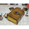 Vintage Leather Journal  Celtic Stone Blank Spell Book of Shadows Junk Journal Grimoire Journal Handmade Journal Gifts for Him Her