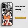 Haikyu Anime Nishinoya Yuu Phone Case For Samsung Galaxy S25 S24 S23 S22 S21 S20 Plus Ultra Note20 Soft Black