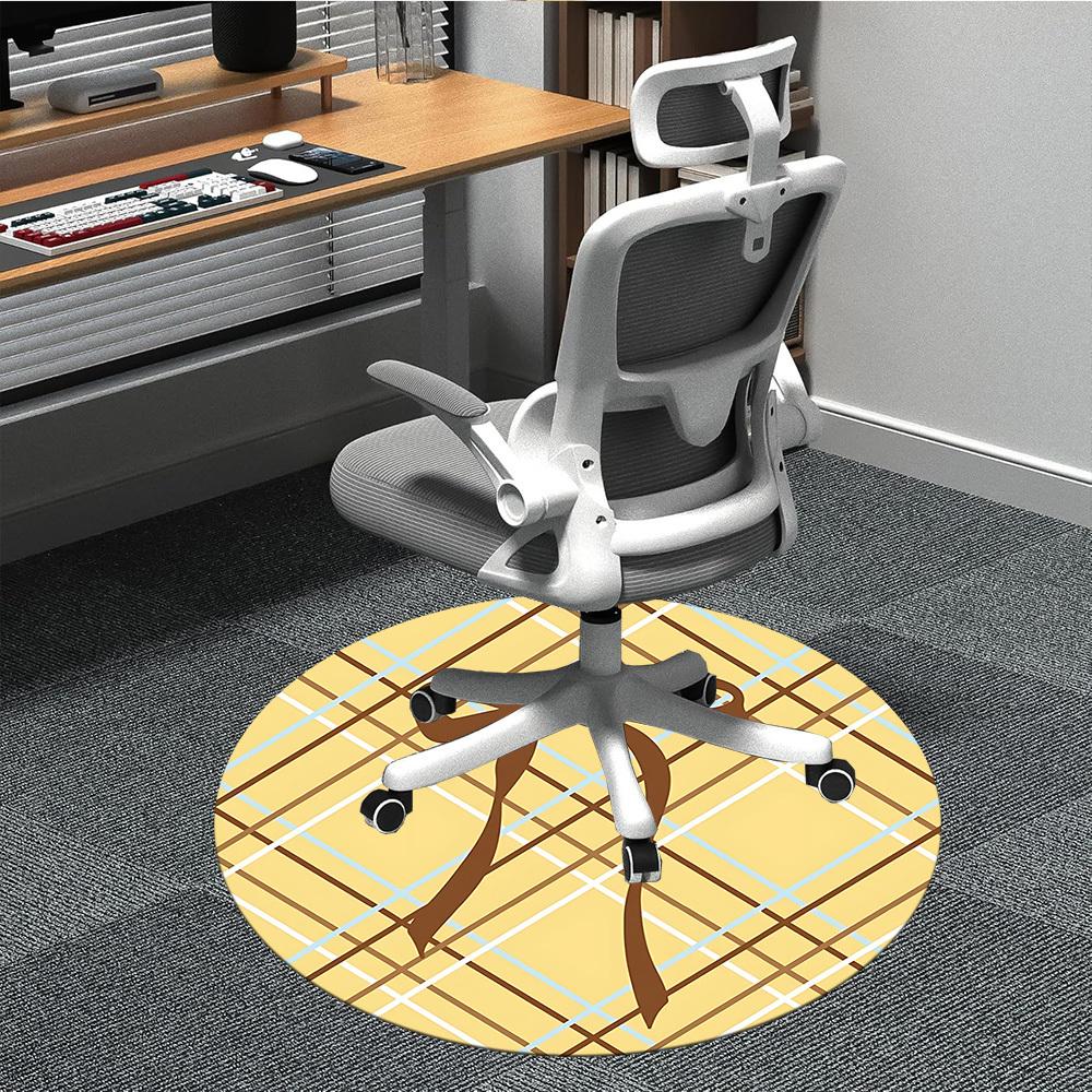 

1pc Plaid Bow Chair Carpet for Office - Durable, Ideal for Chair Mats, Stylish & Functional Decorative Rug yy260130004 80cm by 80cm