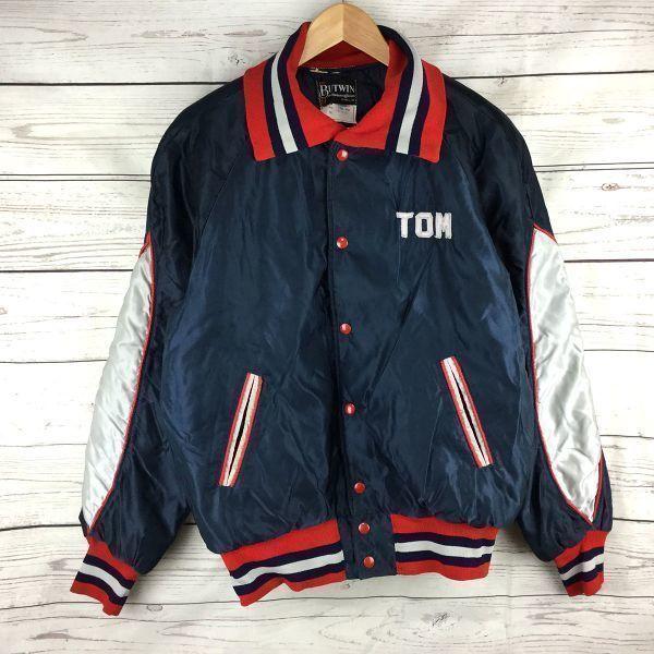 

USED/80s USA Vintage BUTWIN Stadium Jumper Softball Navy × Red USA M (L Equivalent)