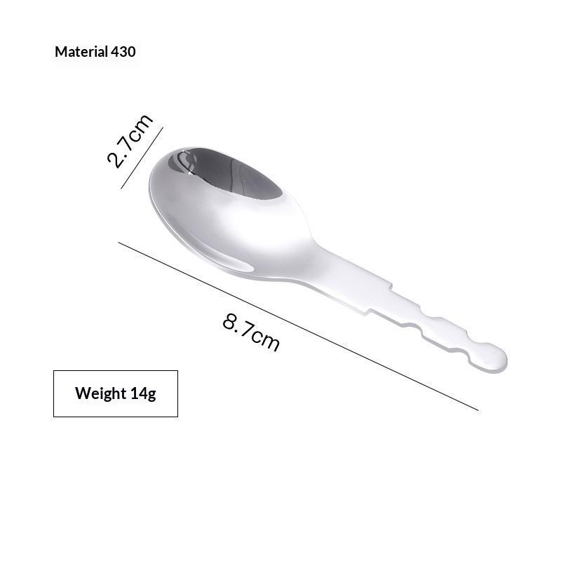 Dětské nerezové příbory Polotovary Sada lžic a vidliček pro krmení miminek a batolat Ergonomická rukojeť