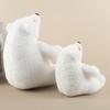 Round Belly Sitting Polar Bear Plush Toy Big Feet Animal Plush Doll  Children Girls Boys