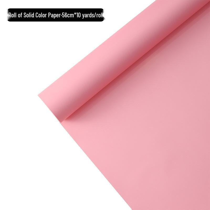 Korean Style Matte Floral Wrapping Paper - Morning Mist Roll, Skin-Feel, Waterproof.