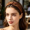 Women Headband Twist Knotted Design Anti-Slip Design Comfortable Fit Wide-Brimmed Hair Hoop Hair Accessory