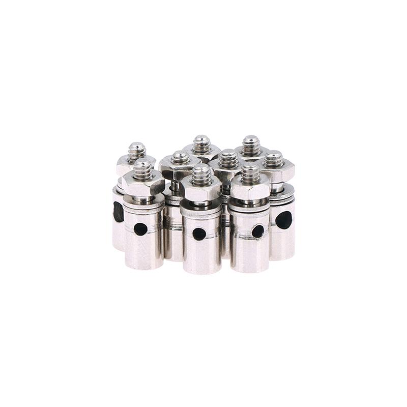 10Pcs Rc Airplane Boat Pushrod Metal Linkage Stopper Servo Connectors Adjustable Diameter 2.1Mm/1.8Mm/1.2Mm Helicopter Rc Boat
