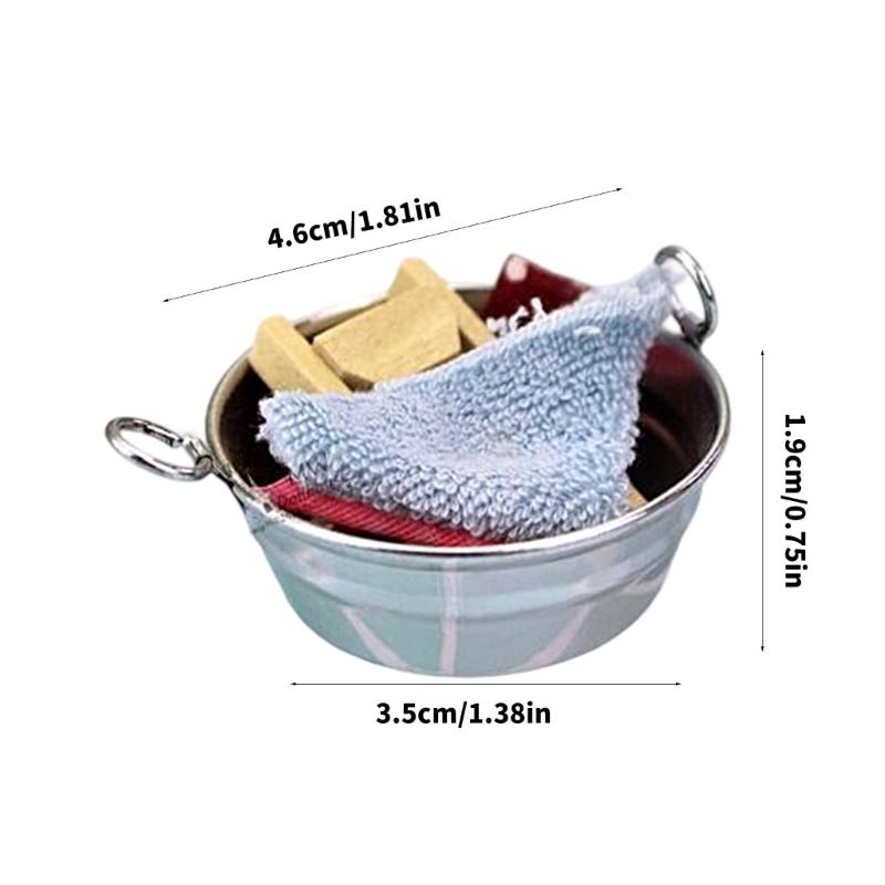 Mini Play Washing Basin For Doll Furniture Set Compact Size Perfect For Imaginative 3+ Years Old Kids