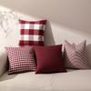 Pastoral Red Large and Small Plaid Pillowcases Simple Pinstripe Plain Pillowcases Pillow Waist Pillowcases Without Core