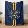 Milwaukee Brewers Druck Flanelldecke Hohe Qualität Warm Bequem Decke für Alle Jahreszeiten Perfekt für Geschenke Heimdekoration