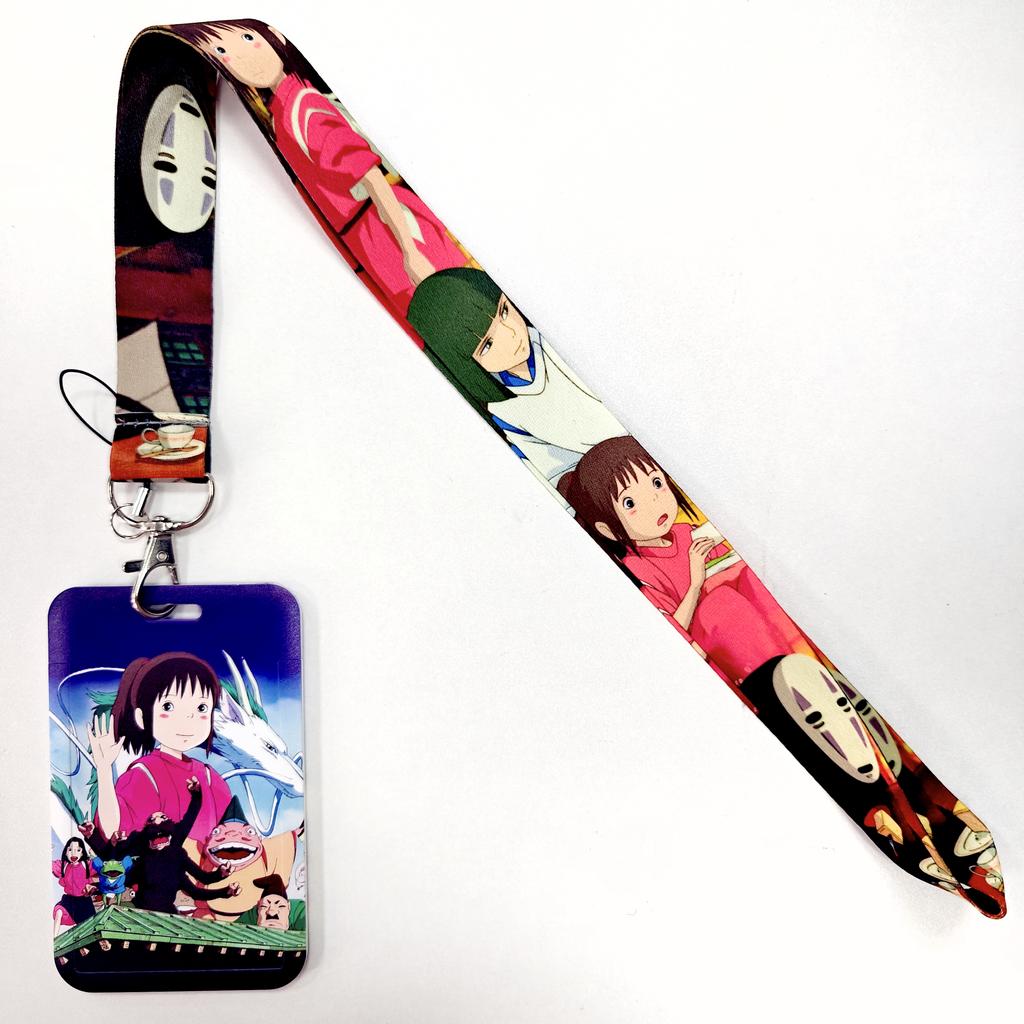 Anime Lanyards Keychain Animated Mobile Phone ID Card pass Hang Rope DIY Jewelry Accessories