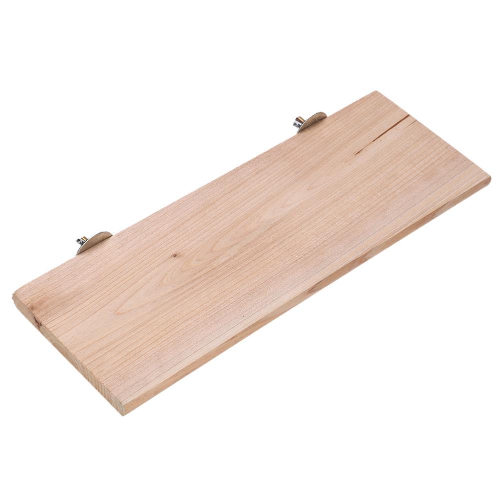 Rectangle Natural Wood Pet Hamster Chinchilla Chipmunk Cage Chew Toy Stand Platform Pedal Board
