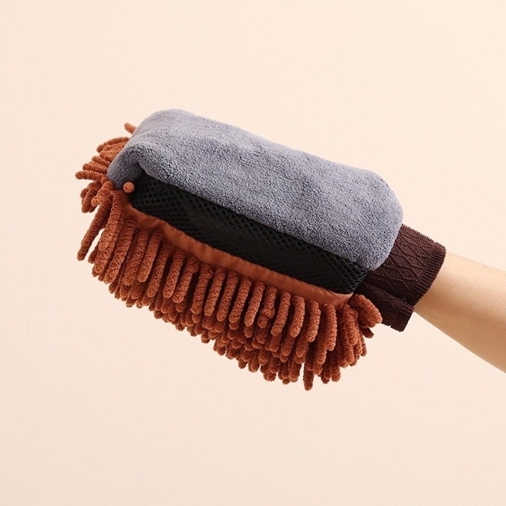 Soft Cleaning Glove Anti-scratch Car Wax Detailing Brush New Car Wash Glove  Car Supplies