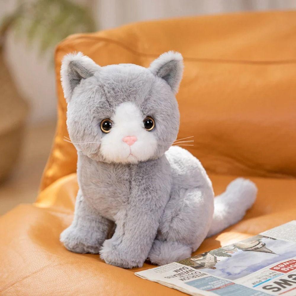 Stuffed Animals Cat Plush Toy Simulation Stuffed Cat Doll Kitten Animal Cats  Home Decor