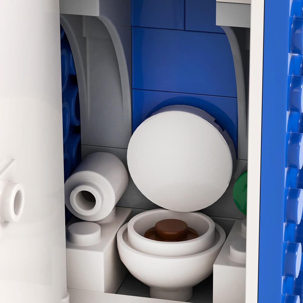 36Pcs Szenen Tragbare Toilette Street View Dekoration DIY Bausteine Bildung Kinder Spielzeug für Kinder