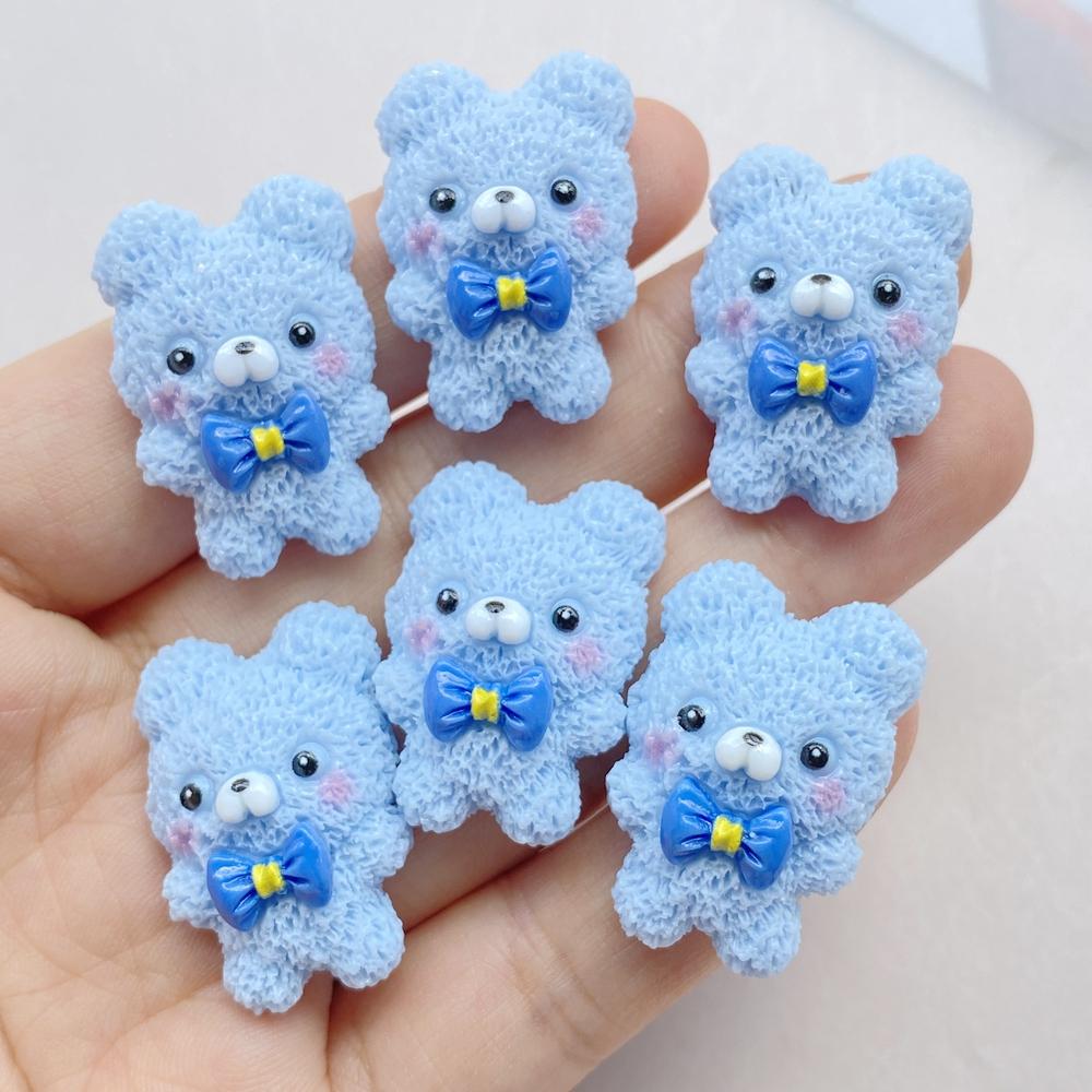 

10Pcs New Cute Resin Cartoon Bear Series Flat Back Scrapbooking DIY Jewelry Craft Decoration Accessories