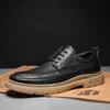 38-45 Scarpe in pelle casual alla moda in pelle antiscivolo resistenti all'usura di alta qualità Scarpe basse in pelle da uomo
