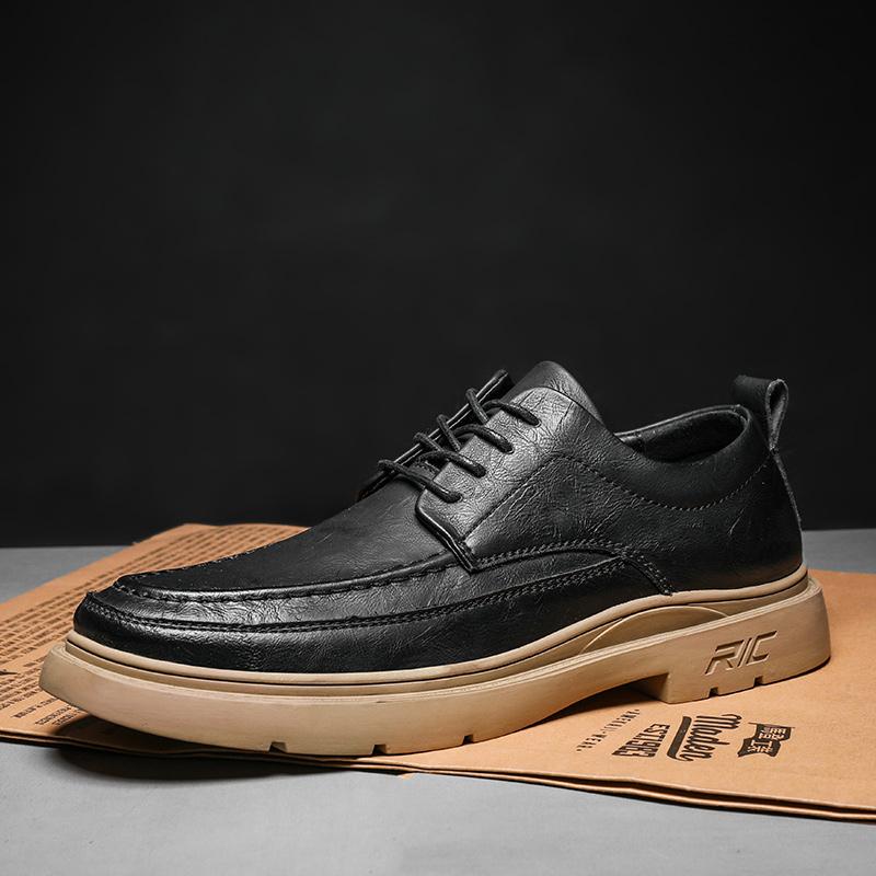 38-45 Scarpe in pelle casual alla moda in pelle antiscivolo resistenti all'usura di alta qualità Scarpe basse in pelle da uomo