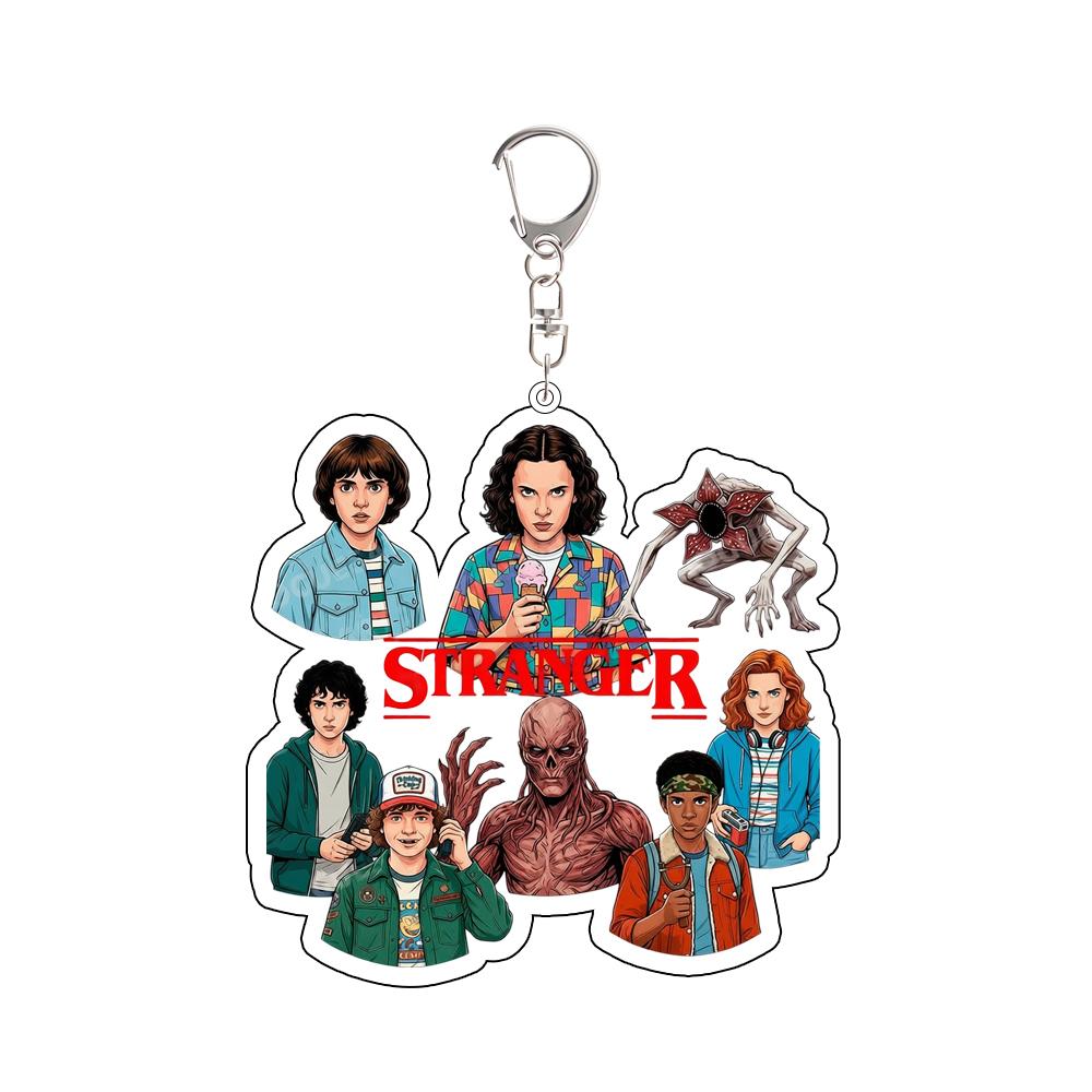 Für Stranger Things D'Artagnan Mike Nancy Eleven Robin Hopper Joyce Peripheriegeräte Acryl-Schlüsselanhänger Individueller Rucksackanhänger Geschenk