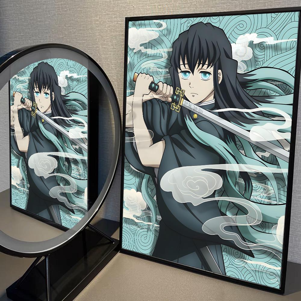 

Muichiro Tokito Аниме Классические Винтажные Плакаты Decoracion Живопись Настенное Искусство Белая Крафт-Бумага Kawaii Декор Для Комнаты 21cm×30cm NoFrame