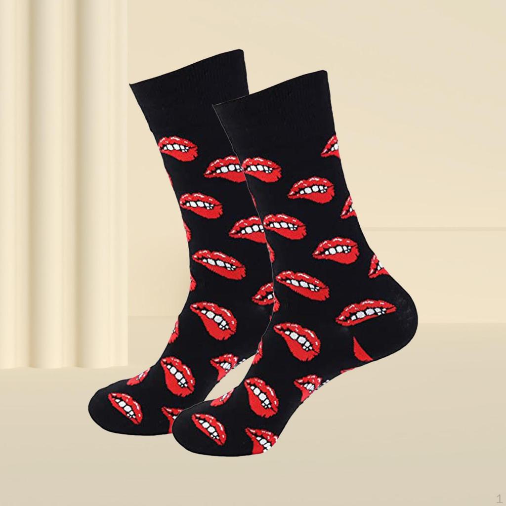 Mid Calf Socks Novelty Gift Valentines Day Gifts Cotton Thick Winter Warm Breathable Valentine's