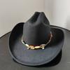 New White Western Cowboy Hat For Men And Women Jazz Cowboy Hat Color Belt Accessories Panama Sombrero Hombre Hat