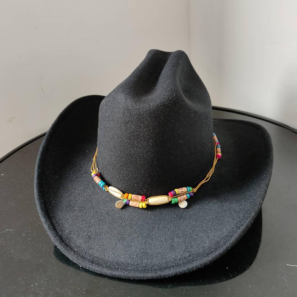 New White Western Cowboy Hat For Men And Women Jazz Cowboy Hat Color Belt Accessories Panama Sombrero Hombre Hat