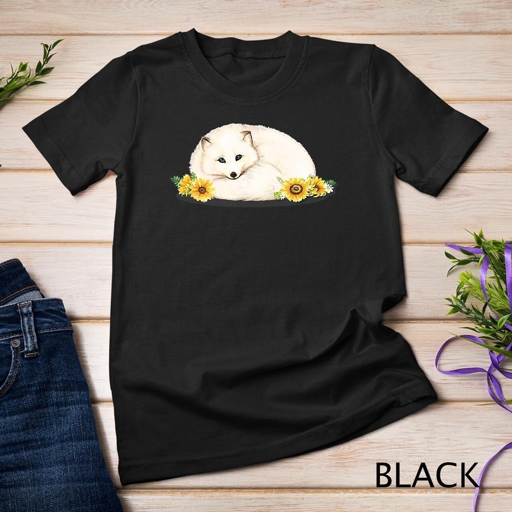 Arctic Fox Flower T-Shirt Unisex T-shirt 2XL