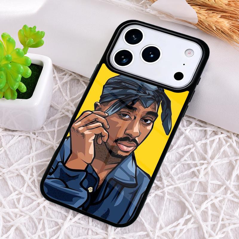 Rapper 2pac Singer T-Tupac Shockproof Phone Case for iPhone 17 Air 16e 15 11 12 14 13 Pro Max Cover Coque