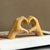 Heart Hand Gesture Sculpture With Resin Material For Wedding And Party Decor