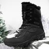 Herren Plus Size 48 Winter High-Top Kampfstiefel mit Samtfutter für Bergsteigen und Wüste