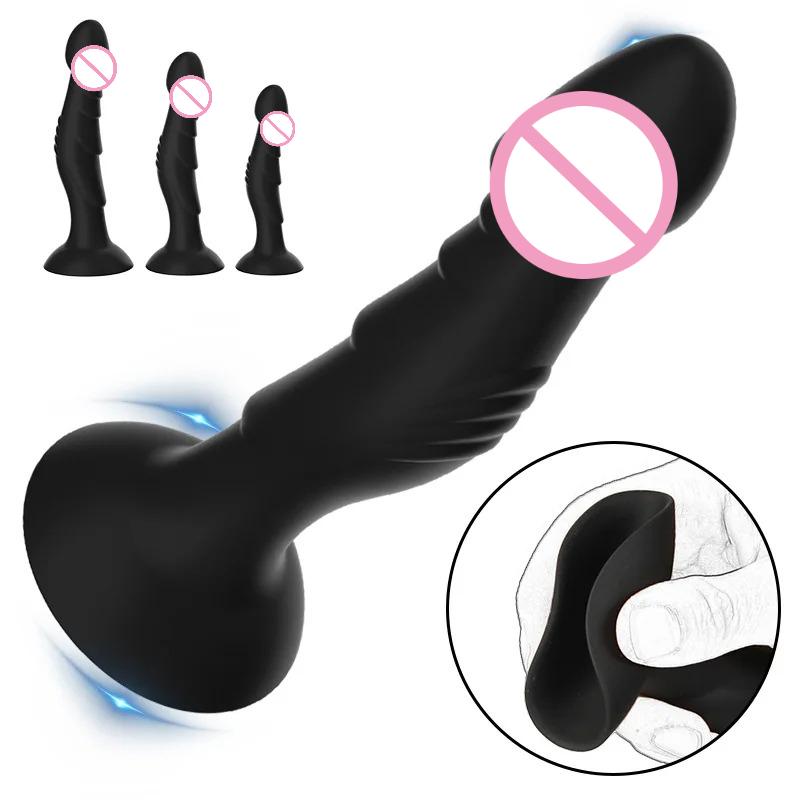 Dildo Plug Anal Butt Plug con Ventosa Fuerte Masajeador de Próstata Producto Dilatación Anal Masturbación Juguetes Sexuales para Adultos Mujeres Hombres