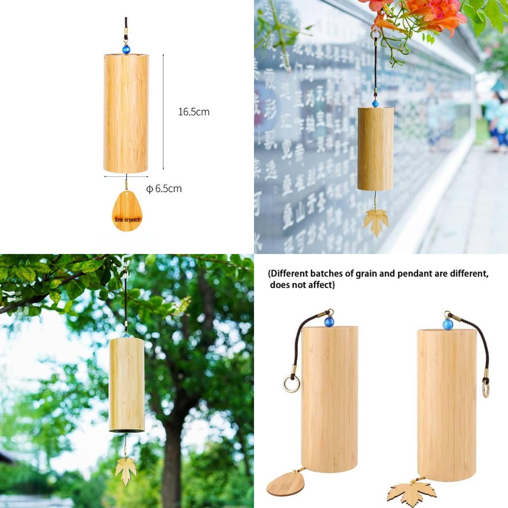 Bamboo Chord Wooden Wind Chime Meditation Chimes For Indoors Gift Decoration