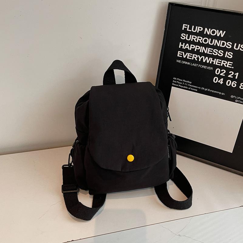 

2025 autumn new canvas backpack women s rest backpack lightweight large-capacity flip bag travel student schoolbag