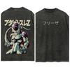 Summer Dragon Ball Oversized Tshirt High Quality Cotton Kid Goku Vintage Washed Back Print Unisex Casual Tee Streetwear