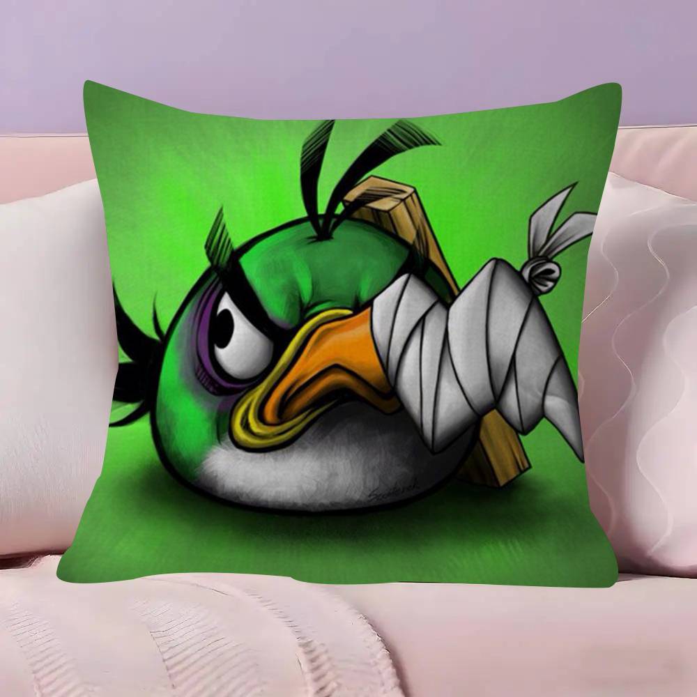 Animation AAAngry Birds Cartoon   Pillow Cushion Cover Pillowcase Living Room Sofa Home Decor Customized
