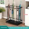 Iron Hotel Umbrella Stand  Minimalist Lobby Organizer  Long and Foldable Umbrella Holder Sturdy Storage Rack