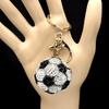 3D Soccer Keychain USA For Women Men Bling Rhinestone Canada Mexico Football Cup Keyring Souvenir Jewelry Accessory