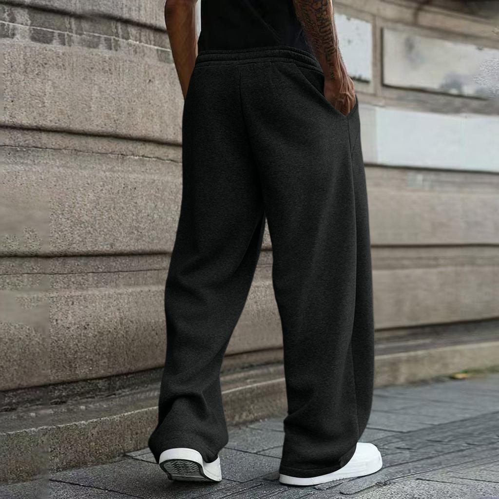 Men's Drawstring Sweatpants Loose Fit Casual Joggers for Everyday Wear