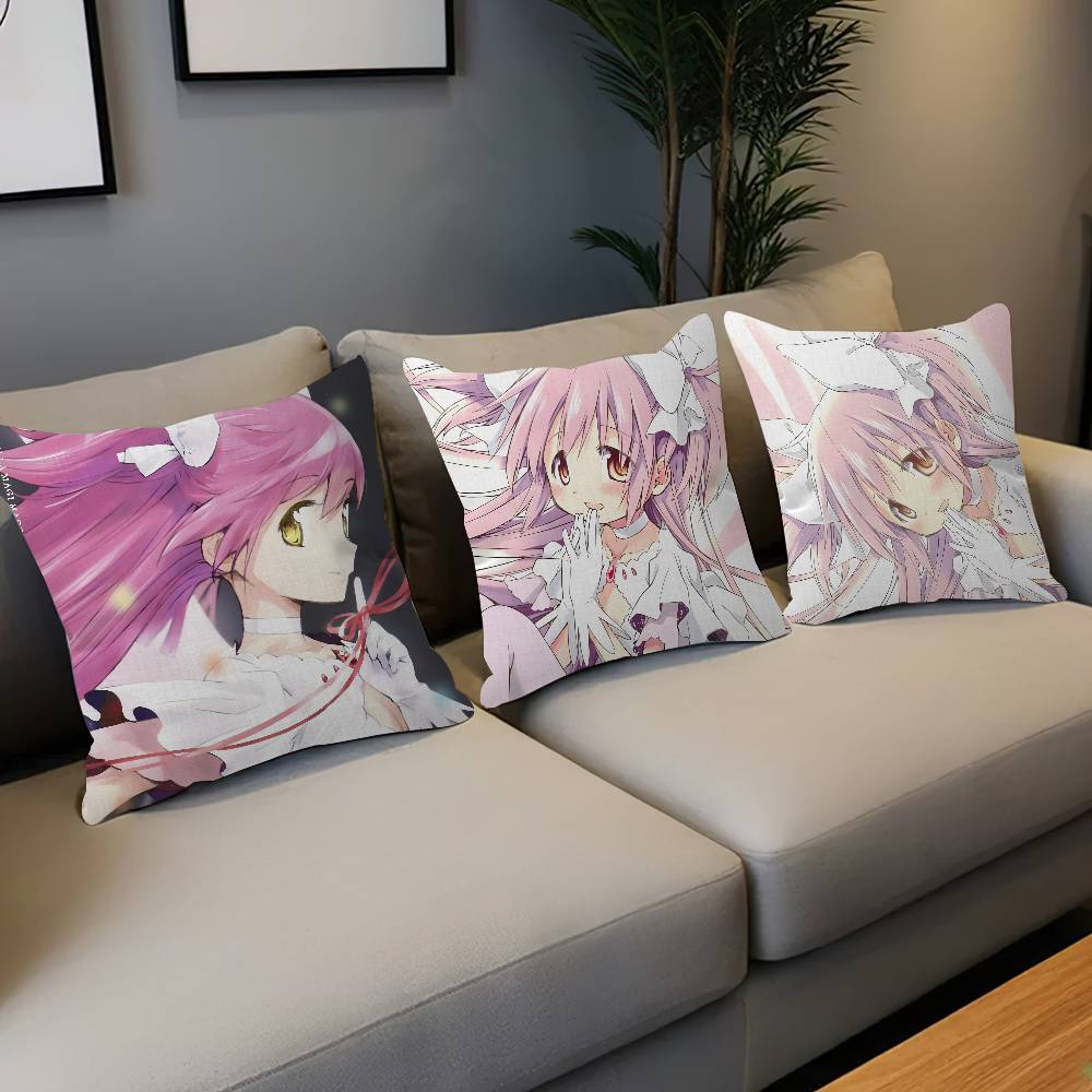Puella Magi Madoka Magica Nap Anime Pillow Gift Home Office Decoration Bedroom Sofa Car Cushion Cover Case 45x45