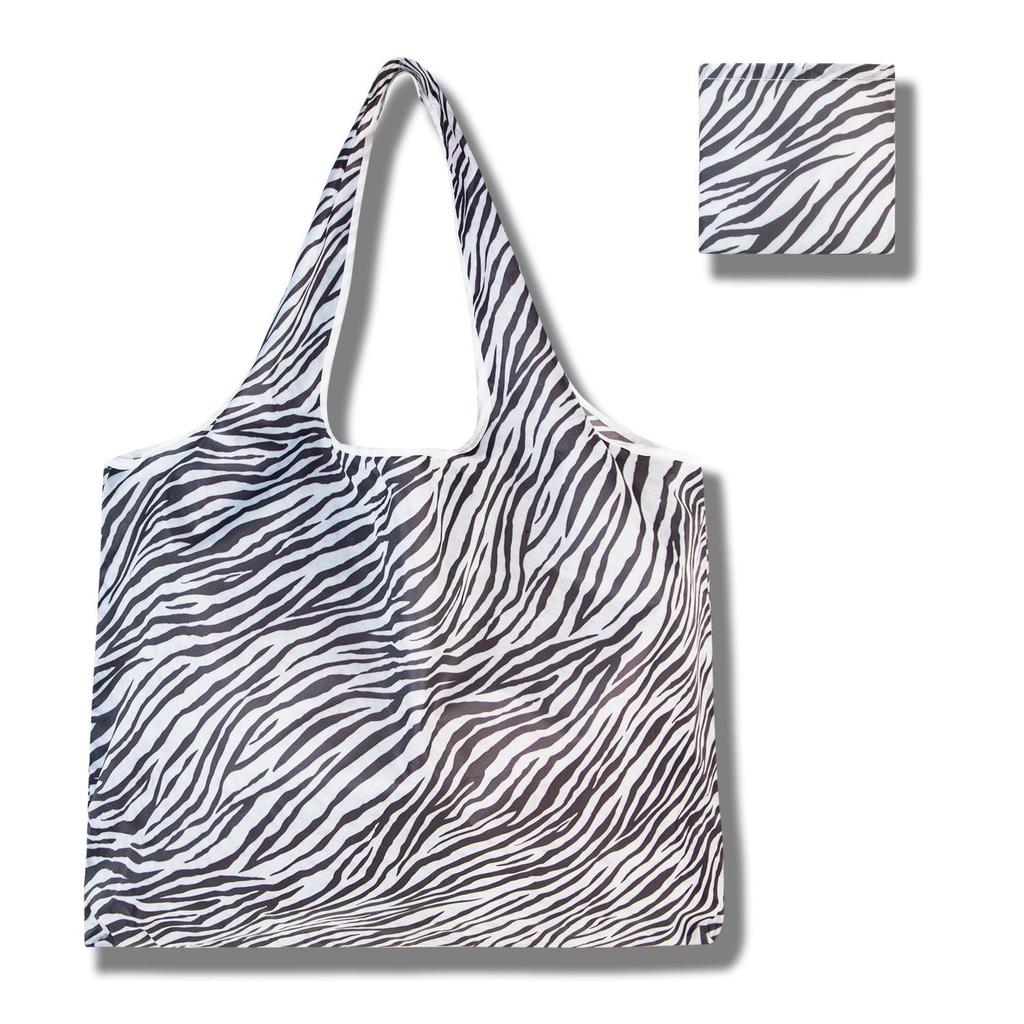 Eco-Friendly Large Capacity Foldable Tote Bag - Creative, Portable, Printed, and In Stock