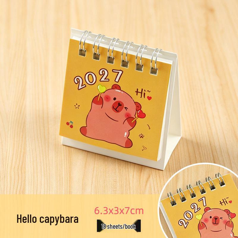 Calendario da scrivania cartoon estivo con occhiolino 2026: Una Pagina al Giorno per Più Felicità