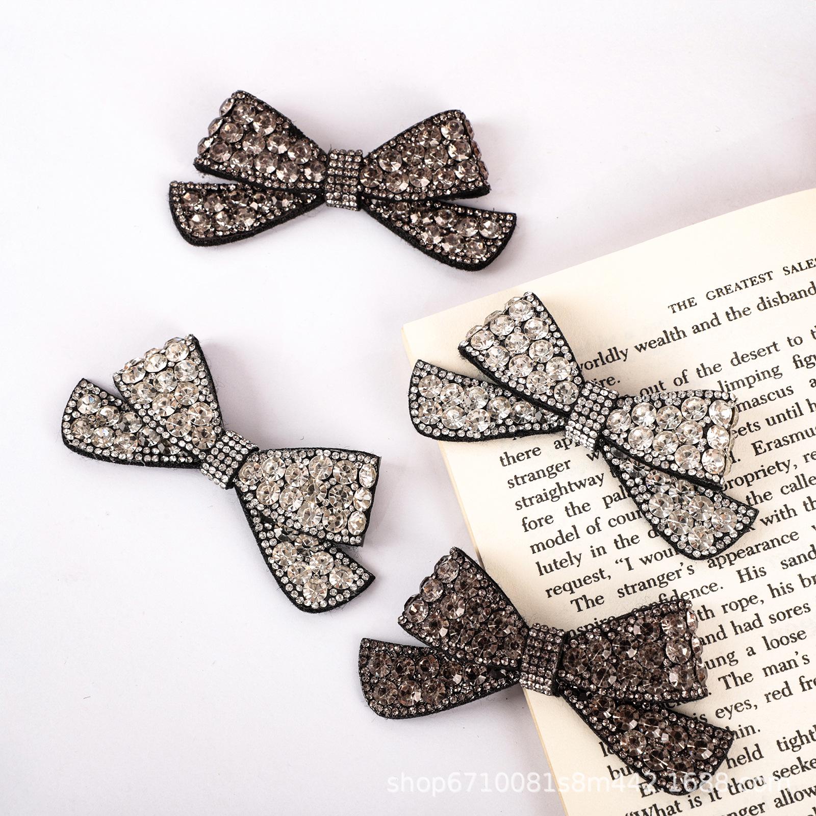 

New Handmade Rhinestone Jewelry Accessories: Fashionable Floral Shoe and Headwear Decorations for Women White Rhinestone One
