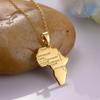 Silver New Jewelry Chain Fashion Country Gold Necklace Pendant African Map