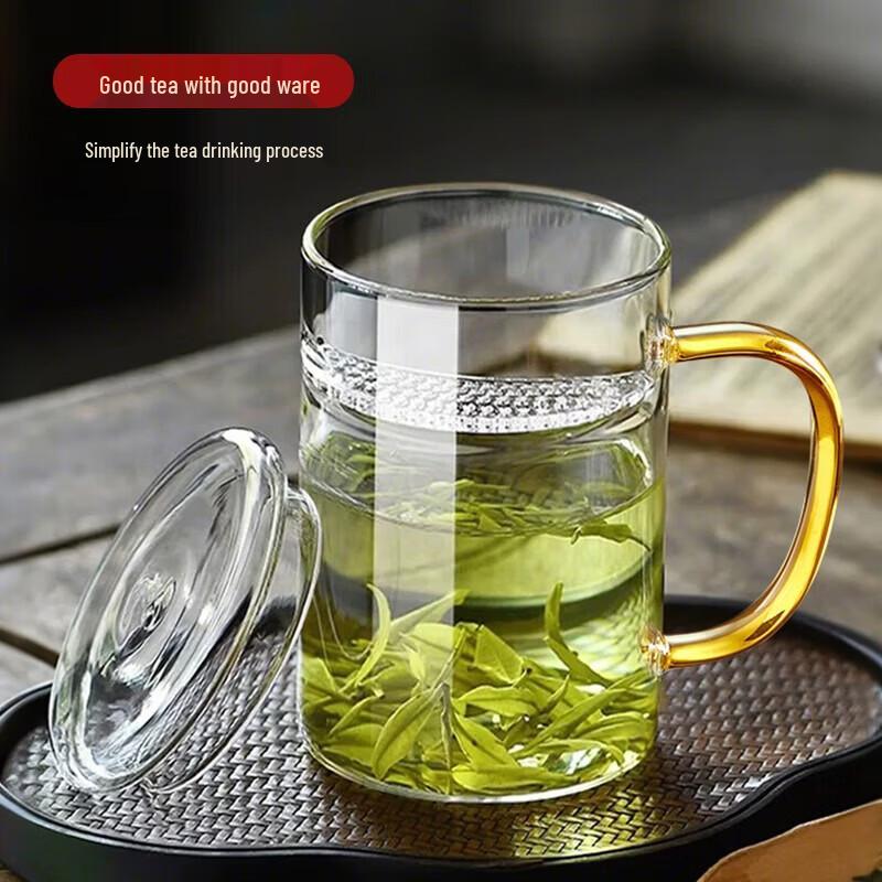 YIHUTEA Heat-Resistant Glass Tea Infuser Cup