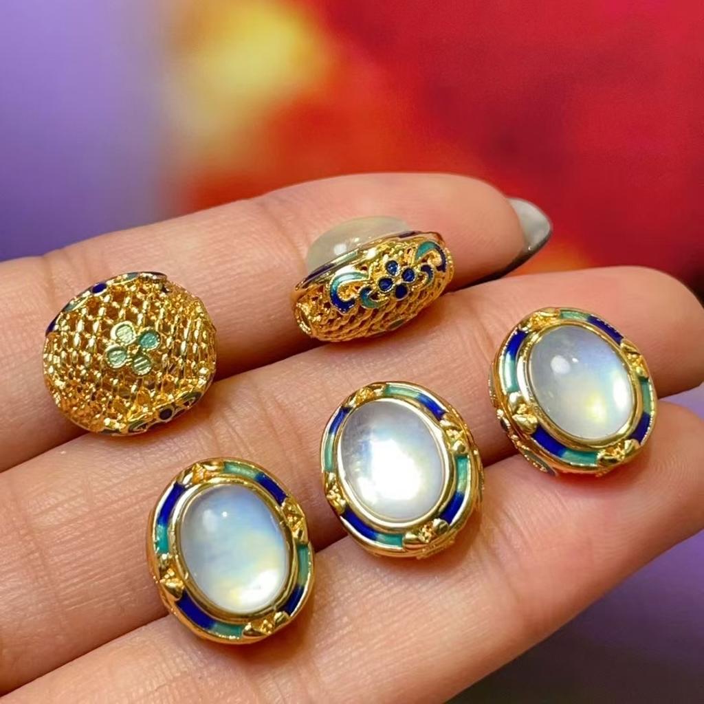 2Pcs Natural Stone Aquamarine Beads DIY Isiolation Beads For Jewelry Making DIY Necklace Bracelet Earrings Accessory