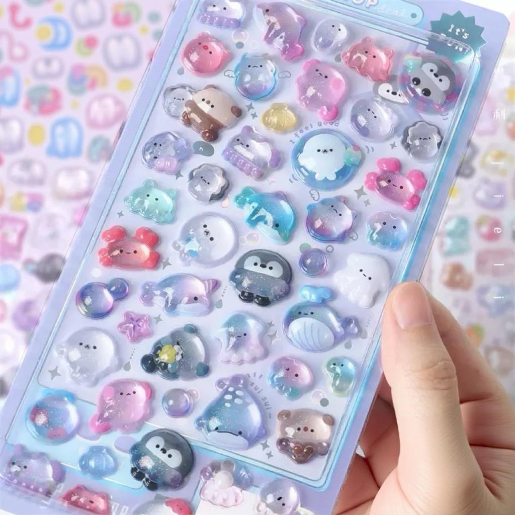 Set mit 5 süßen Tier-3D-Pop-Up-Hintern-Aufklebern zur Belohnung, für Handyhüllen, Bastelgeschenke, Aufkleber, Kinderbasteln, Geschenke, Dekorationen, Pop-Ups, Planer,