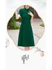 2025 Summer Women's Chinese Style Dress with Stand-up Collar and Tassel Appliqué - Style LX283
