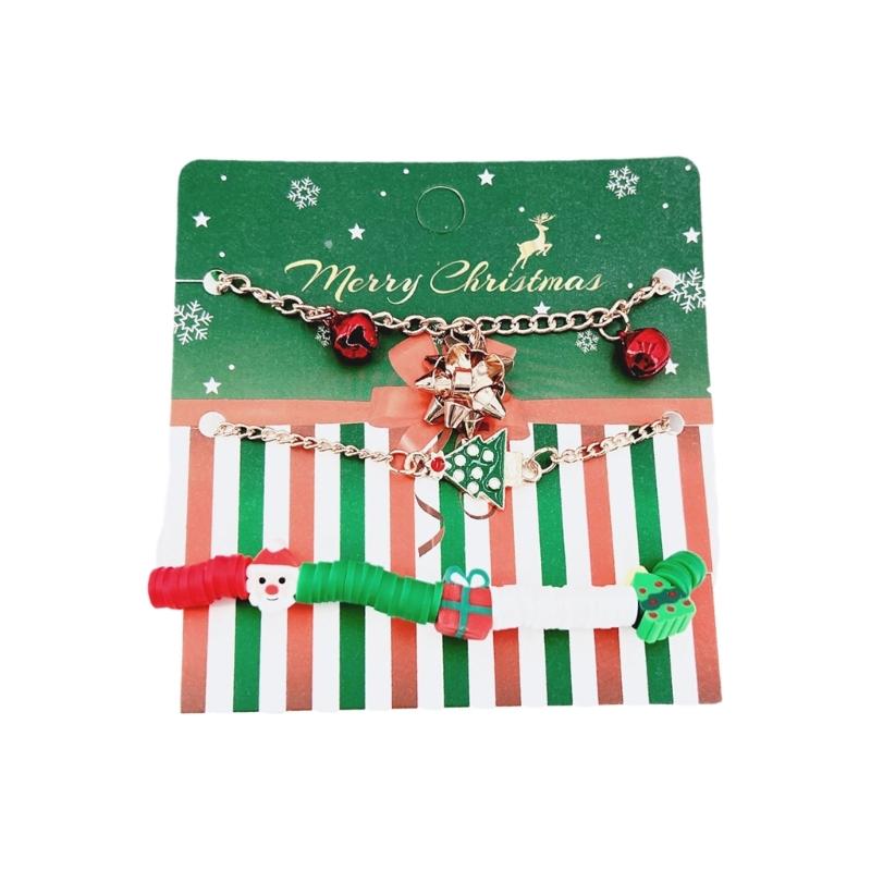 Stylish Christmas Bracelet with Snowman Bells Charm, Fashion Wrist Chain Gift for Wedding, Engagement, or Anniversary