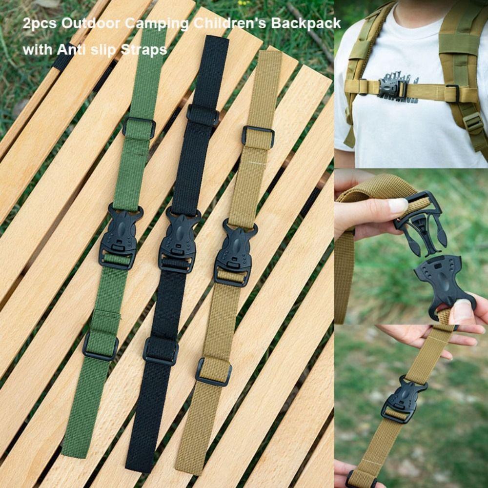 2pcs with Anti slip Straps Adult Backpack Chest Harness Strap  Outdoor Camping Accessories
