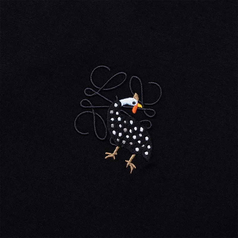 Loewe T Shirts Men's Black Crew Neck Moderate H526Y22XAP-1100